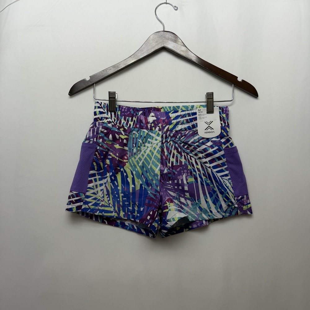 NEW Xersion Girls‎ Running Shorts Lined Adjustable Waist M 10/12 Quick Dry